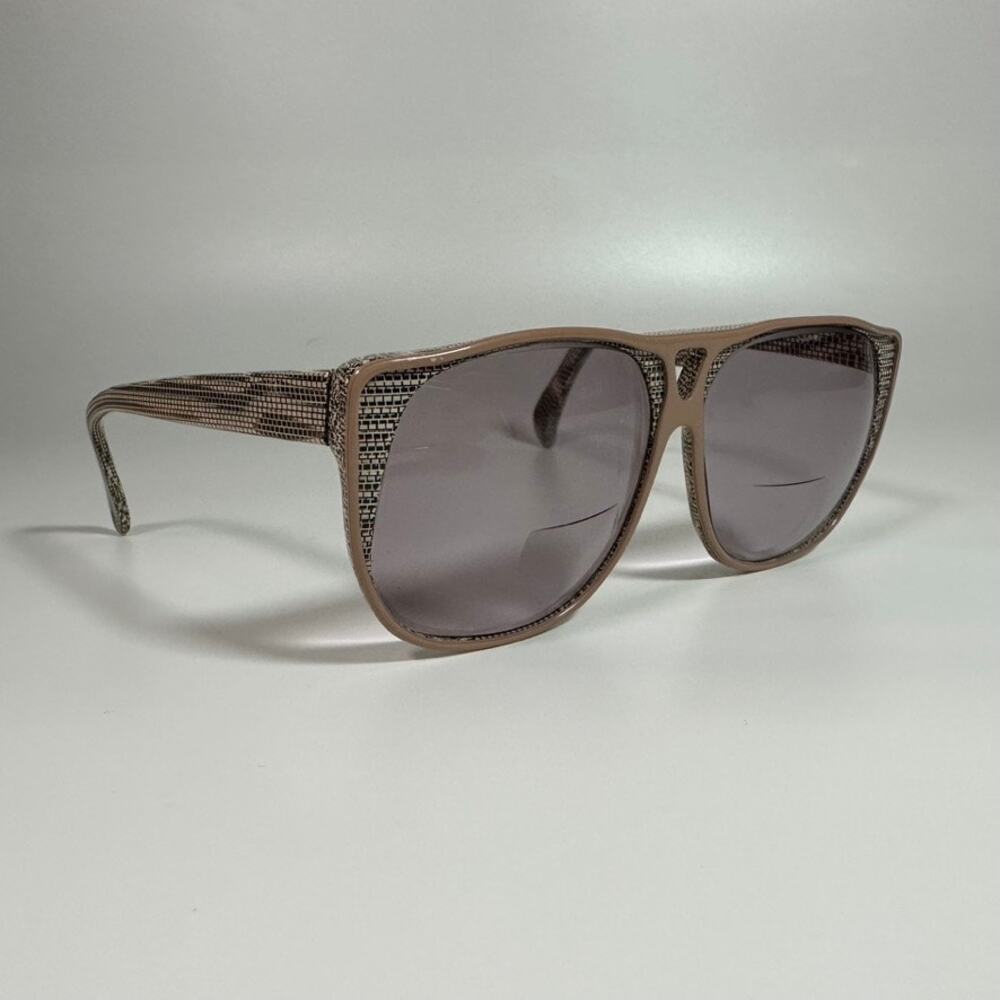 Vintage Tura 83011 TAN France Snakeskin Pattern Rx Sunglasses Frames